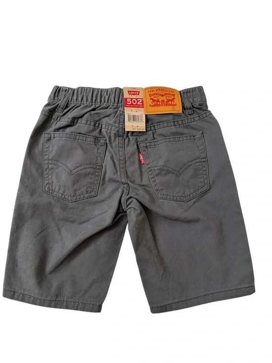 Levi's Boys Size 7 Dark Gray Elastic Waist Shorts with White Mesh Lining NWT - Picture 5 of 6